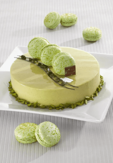 entremet pistache framboise