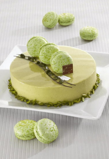 entremet pistache framboise